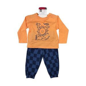 Orange - Member's Mark Boy's 2 Piece Easy Pull On Long Sleeve & Pant Playwear Se